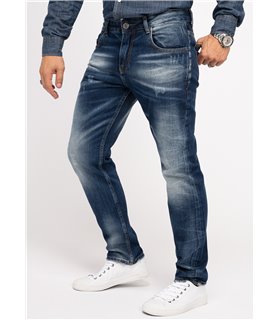 Indumentum Herren Jeans Regular Fit Blau IR-503
