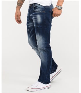 Rock Creek Herren Jeans Regular Fit Dunkelblau RC-3113