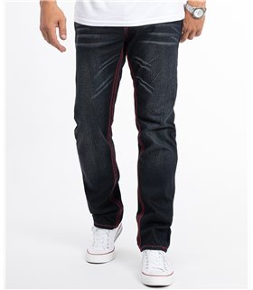 herren designer denim jeans hose dicke zier nähte 