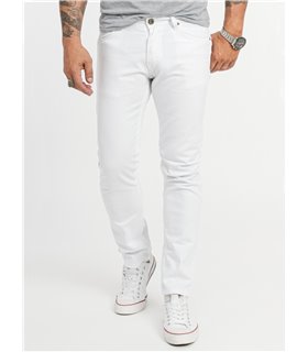 Rock Creek Herren Jeans Hose Slim Fit Weiß RC-2155