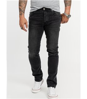 Rock Creek Herren Jeans Regular Fit Schwarz RC-2157