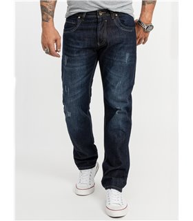 Rock Creek Herren Jeans Comfort Fit Dunkelblau RC-2066 