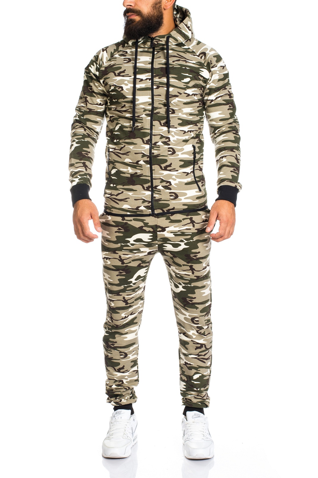 Men's camouflage army jogging suit jogging pants jacket trackies ...